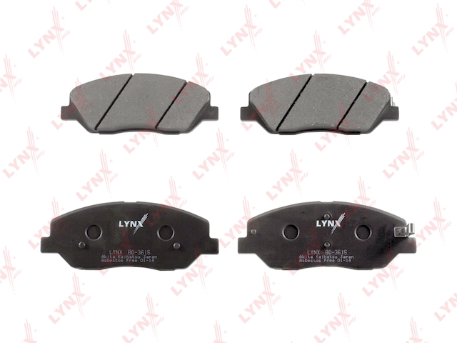 Купить LYNX BD-3615 Колодки тормозные передние подходит для HYUNDAI Santa Fe 06, KIA Sorento 09 BD-3615