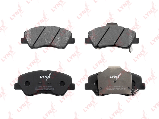 Купить LYNX BD-3619 Колодки тормозные передние подходит для HYUNDAI Solaris 1.4-1.6 10, KIA Rio 1.4-1.6 11 BD-3619
