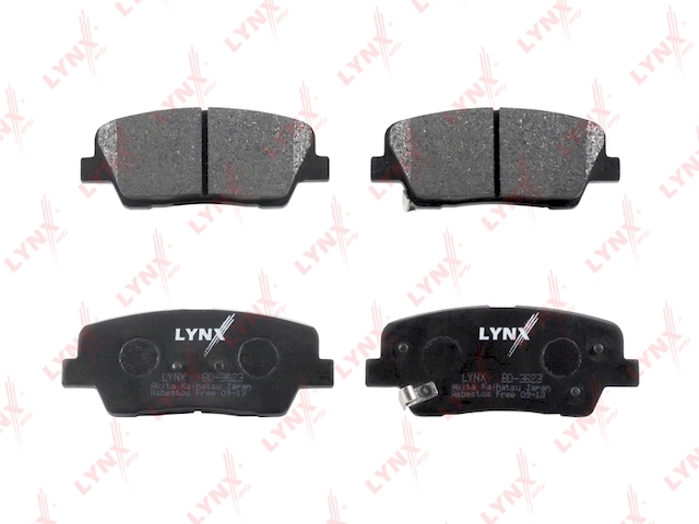 Купить LYNX BD-3623 Колодки тормозные задние подходит для HYUNDAI Santa Fe 2.2D-2.4 09, KIA Sorento 2.2D-2.4 09 BD-3623