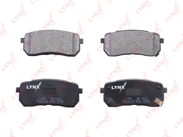 Купить LYNX BD-3626 Колодки тормозные задние подходит для HYUNDAI H-1 2.5D 97 / Starex 2.5D 97-04 / ix35 3.0D-3.8 08 , KIA Carnival / Grand Carnival 2.2D-2.9D 06 BD-3626