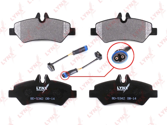 Купить LYNX BD-5342 Колодки тормозные задние подходит для MB Sprinter 1.8-3.5 06, VW Crafter 2.0D-2.5D 06 BD-5342