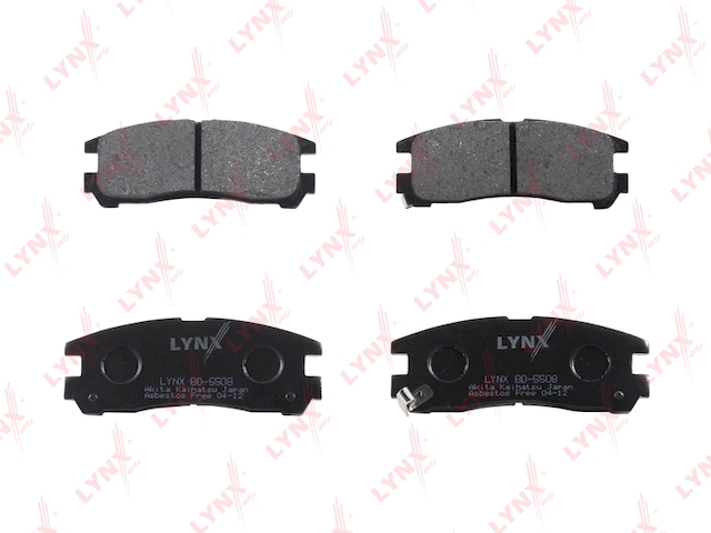 Купить LYNX BD-5508 Колодки тормозные задние подходит для MITSUBISHI Pajero Pinin 99/Galant 92-04/Eclipse 99/Space Wagon 98, HYUNDAI Santamo 98 BD-5508