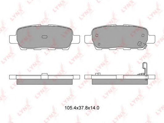 Купить LYNX BD-5706 Колодки тормозные задние подходит для NISSAN Qashqai(J10) 07/Teana 08/TIIDA 07/ Murano 05/X-Trail(T30/T31) 01/, RENAULT Koleos 08, INFINITY FX35/FX45 03, BD-5706