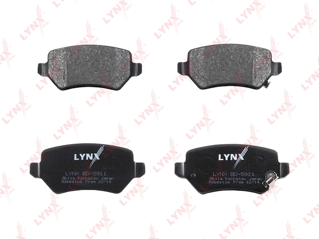 Купить LYNX BD-5911 Колодки тормозные задние подходит для Opel Astra G 01-04/H 04/Meriva 03/Zafira 01 BD-5911