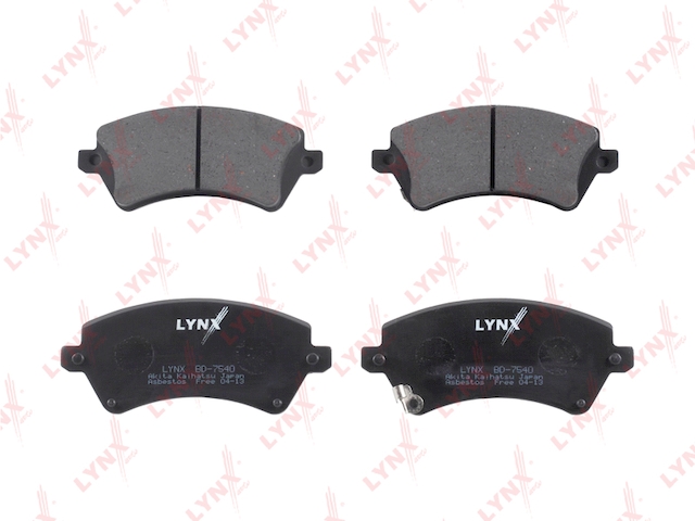 Купить LYNX BD-7540 Колодки тормозные передние подходит для TOYOTA Corolla (UK) 1.4-2.0D 02-06/Corolla Verso 1.4 (UK) 1.4-2.0D 02-04 BD-7540