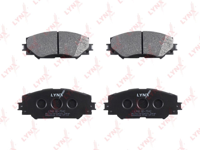Купить LYNX BD-7542 Колодки тормозные передние подходит для TOYOTA Auris (AKE) 1.4-1.6 07/Corolla (AKE) 1.3-1.6 06 BD-7542