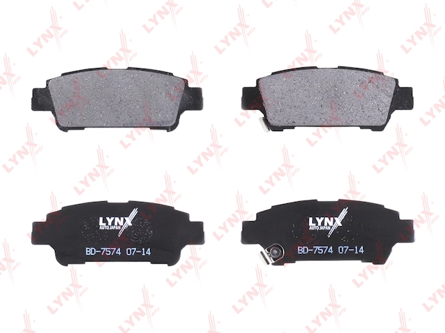 Купить LYNX BD-7574 Колодки тормозные задние подходит для TOYOTA Avensis Verso 2.0-2.0D 01-09 / Previa 2.0D-2.4 00-06 / Alphard 2.4-3.0 03-08 BD-7574