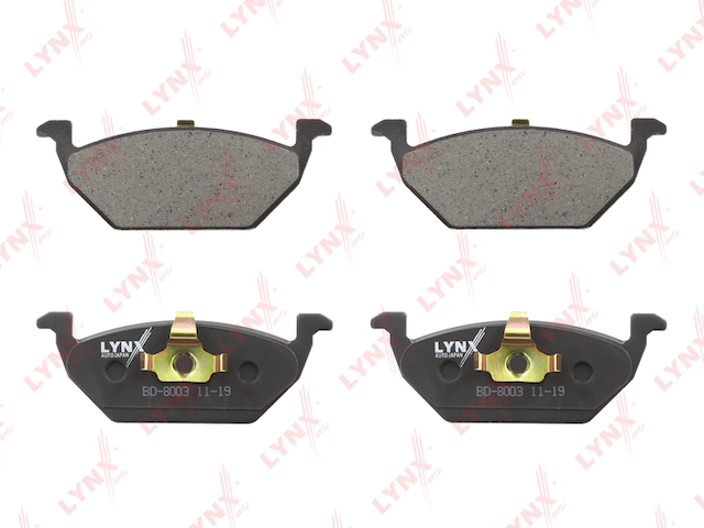 Купить LYNX BD-8003 Колодки тормозные передние подходит для AUDI A3(8L1) 1.6-1.9TD 96-99, SKODA Fabia (ATE) 99/Octavia 96/Roomster, VW Bora 98-05/Golf IV 1.4-2.0 97-04 BD-8003