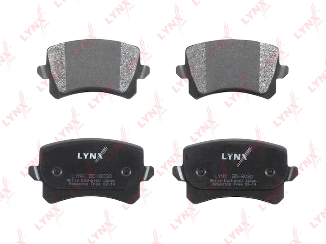Купить LYNX BD-8030 Колодки тормозные задние подходит для VW Passat 1.6-3.2 05-10/Tiguan 1.4-2.0 07 BD-8030