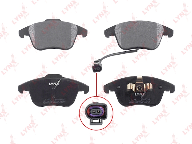 Купить LYNX BD-8038 Колодки тормозные передние подходит для VW Tiguan 1.4-2.0 07 BD-8038