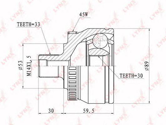 Купить LYNX CO-1201A ШРУС наружный подходит для AUDI A4 1.6-1.9TD 95-00/A6 1.8-T 97-05, SKODA Superb 2.0 02-08, VW Passat 1.6-2.3 96-00/2.0 00-05 CO-1201A