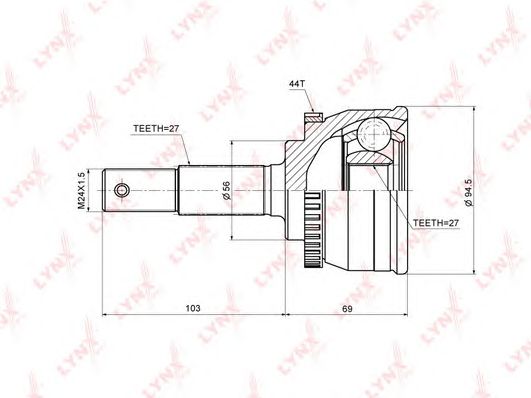 Купить LYNXAUTO CO-5749A ШРУС наружный