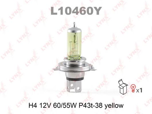 Купить LYNX L10460Y Лампа галогеновая H4 12V 60/55W P43T-38 YELLOW L10460Y