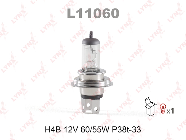 Купить LYNX L11060 Лампа галогеновая H4B 12V 60/55W L11060