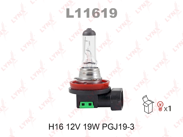 Купить LYNX L11619 Лампа галогеновая H16 12V 19W PGJ19-3 L11619