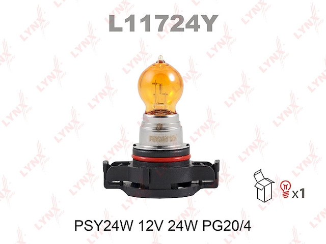 Купить LYNX L11724Y Лампа накаливания PSY24W 12V 24W PG20/4 L11724Y