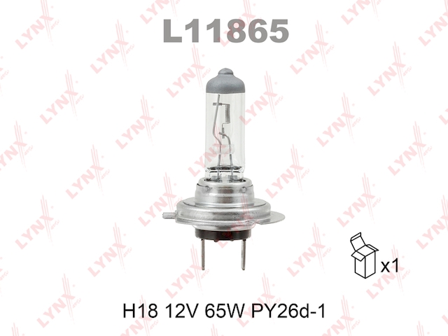 Купить LYNXAUTO L11865 лампа! галогенная H18 12V 65W PY26d-1\
