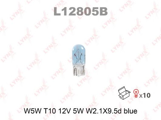 Купить LYNX L12805B Лампа накаливания W5W T10 12V 5W W2.1X9.5d BLUE L12805B