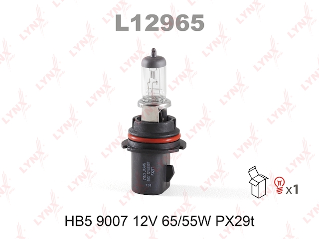 Купить LYNX L12965 Лампа галогеновая HB5 9007 12V 65/55W PX29T L12965