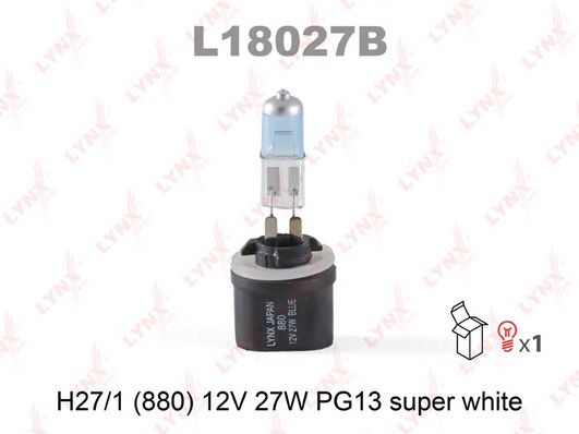 Купить LYNX L18027B Лампа галогеновая H27 12V 27W PG13 (880) SUPER WHITE L18027B