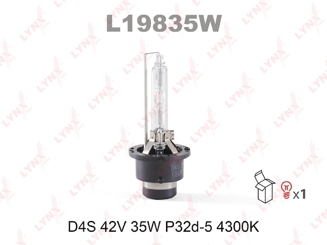 Купить LYNX L19835W ЛАМПА D4S 12V 35W P32d-5 4300K