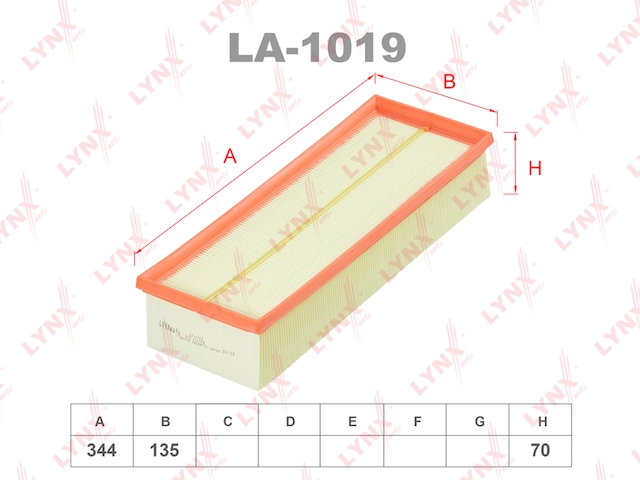 Купить LYNX LA-1019 Фильтр воздушный подходит для AUDI A3 1.6TD-2.0TD 03/TT 1.8T-2.0T 06, VW Golf V 1.4T-2.0 03/VI 1.4T-2.0T 08/Jetta III 1.4T-2.0TD 05/IV 1.4T-2.0T-TD 10 /Passat 1.4T-2.0T/TD 05 /Tigua LA-1019