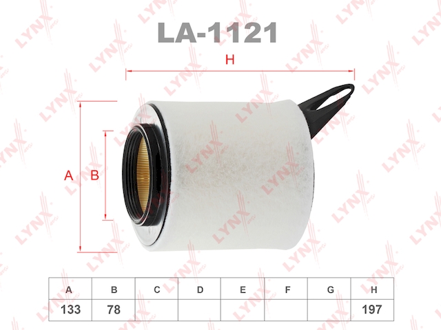 Купить LYNX LA-1121 Фильтр воздушный подходит для BMW 1 (E81) 04/ 3 (E90) 05 LA-1121