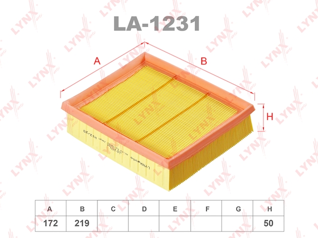 Купить LYNXAUTO LA1231 фильтр воздушный!\ MB W169/W245 1.5-2.0 04>