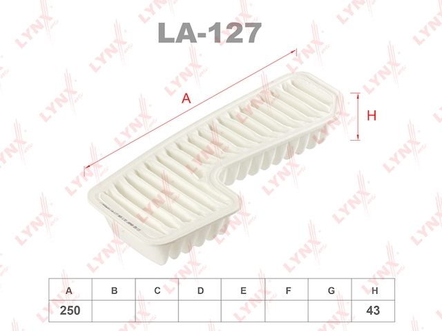 Купить LYNXAUTO LA127 фильтр воздушный!\ Toyota RAV4 1.8 16V/Lexus IS200 2.0 99>