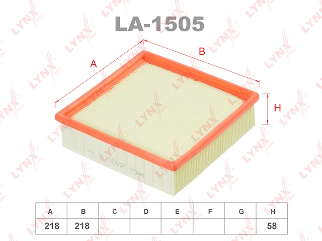 Купить LYNX LA-1505 Фильтр воздушный подходит для LADA 2108-12 инж. LA-1505