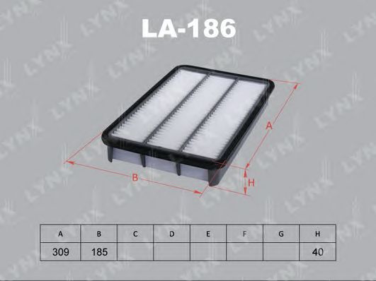 Купить LYNX LA-186 Фильтр воздушный подходит для TOYOTA Camry 2.2-3.0 91-01/Celica 1.8-2.0 93-99, LEXUS RX300 00-03 LA-186