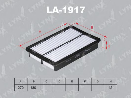Купить LYNX LA-1917 Фильтр воздушный подходит для MAZDA 6 2.0 13 / CX-5 2.0 11 LA-1917