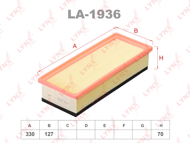 Купить LYNX LA-1936 Фильтр воздушный подходит для AUDI A4(8K) 1.8T-2.0T 08 / A4 Allroad 2.0D-2.0T 09 / A5 1.8T-2.0T 08 / Q5 2.0D-2.0T 08 LA-1936