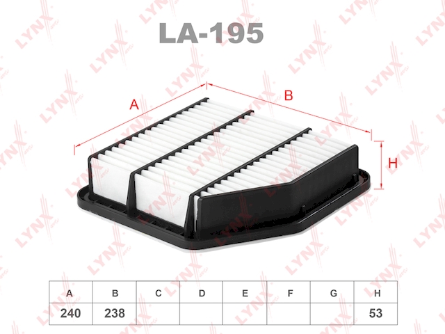 Купить LYNX LA-195 Фильтр воздушный подходит для TOYOTA Crown 3.5/Mark X 2.5/3.0 11, LEXUS GS350 05/430 05-10/IS250/350 05 LA-195