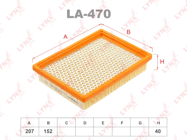 Купить LYNX LA-470 Фильтр воздушный подходит для KIA Pride 1.3 90, MAZDA Demio 1.3-1.5 02, FORD Festiva 1.3 94/1.5 92-97 LA-470