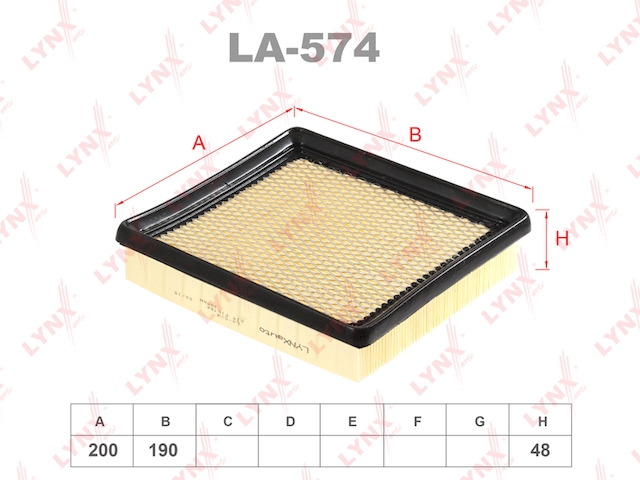 Купить LYNX LA-574 Фильтр воздушный подходит для HONDA Civic 1.5-1.6 94-01/Integra 1.5 96-01/CR-V/2.0 95-02/HR-V 1.6 98 LA-574