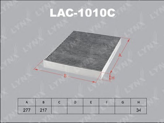 Купить LYNX LAC-1010C Фильтр салонный угольный подходит для AUDI Q7 06, PORSCHE Cayenne 02, VW Amarok 10/Touareg 02-10/Transporter 5 03 LAC-1010C