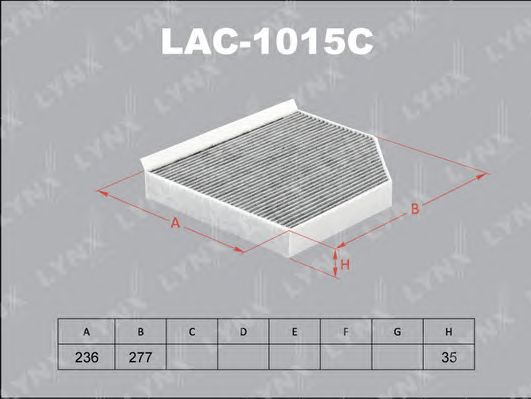 Купить LYNX LAC-1015C Фильтр салонный угольный подходит для AUDI A4 07/A4 Allroad 09/A5 07/Q5 08 LAC-1015C