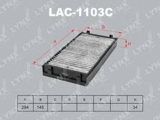 Купить LYNX LAC-1103C Фильтр салонный угольный (комплект 2 шт.) подходит для BMW X5(E70) 07 LAC-1103C