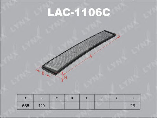 Купить LYNX LAC-1106C Фильтр салонный угольный подходит для BMW 3(E46) 98-05/X3(E83) 04 LAC-1106C