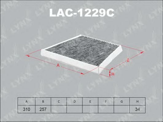 Купить LYNX LAC-1229C Фильтр салонный угольный подходит для MB E(W211) 02/CLS(C219) 04 LAC-1229C