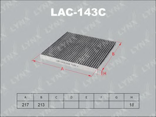Купить LYNXAUTO LAC143C фильтр салона! угольный\ Subaru Legacy, Toyota Avensis/Yaris 99>