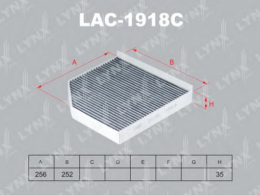 Купить LYNX LAC-1918C Фильтр салонный угольный подходит для AUDI A6 2.0D-3.0T 11 / A7 2.8-3.0T 10 / A8 2.0T-4.2D 09 LAC-1918C