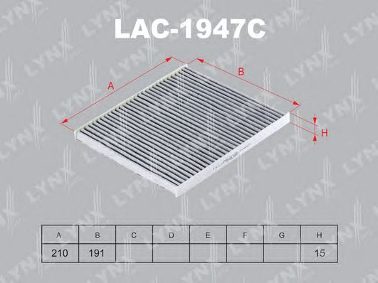 Купить LYNX LAC-1947C Фильтр салонный угольный подходит для HYUNDAI Solaris 10, KIA Rio III 11 LAC-1947C