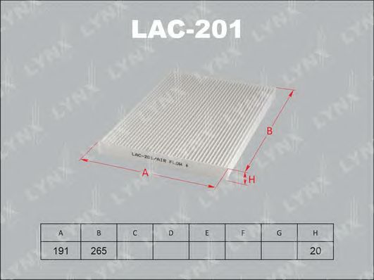 Купить LYNX LAC-201 Фильтр салонный подходит для NISSAN Qashqai 07/X-Trail II 07 LAC-201