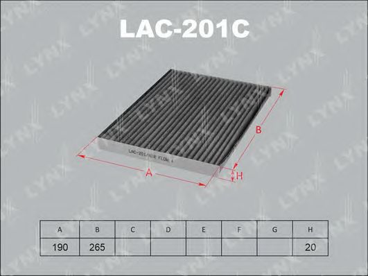 Купить LYNX LAC-201C Фильтр салонный угольный подходит для NISSAN Qashqai 07/X-Trail II 07 LAC-201C