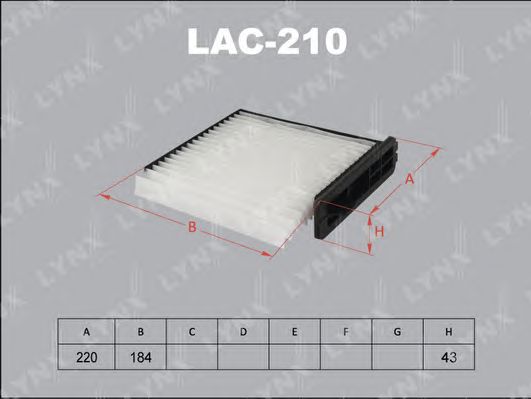 Купить LYNX LAC-210 Фильтр салонный подходит для NISSAN Tiida 04/Note 05 LAC-210