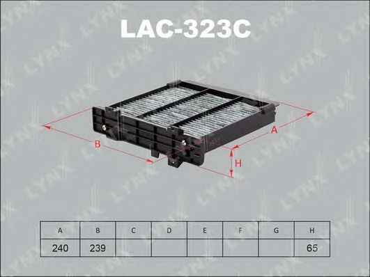 Купить LYNX LAC-323C Фильтр салонный угольный подходит для MITSUBISHI Pajero 94/Pajero Sport 98 LAC-323C
