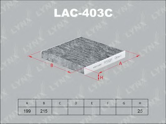 Купить LYNX LAC-403C Фильтр салонный угольный подходит для MAZDA 2 03/6 02/CX7 07 LAC-403C