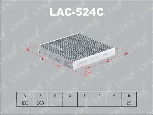 Купить LYNXAUTO LAC524C фильтр салона! угольный\ Honda Jazz 1.2-1.4 08>